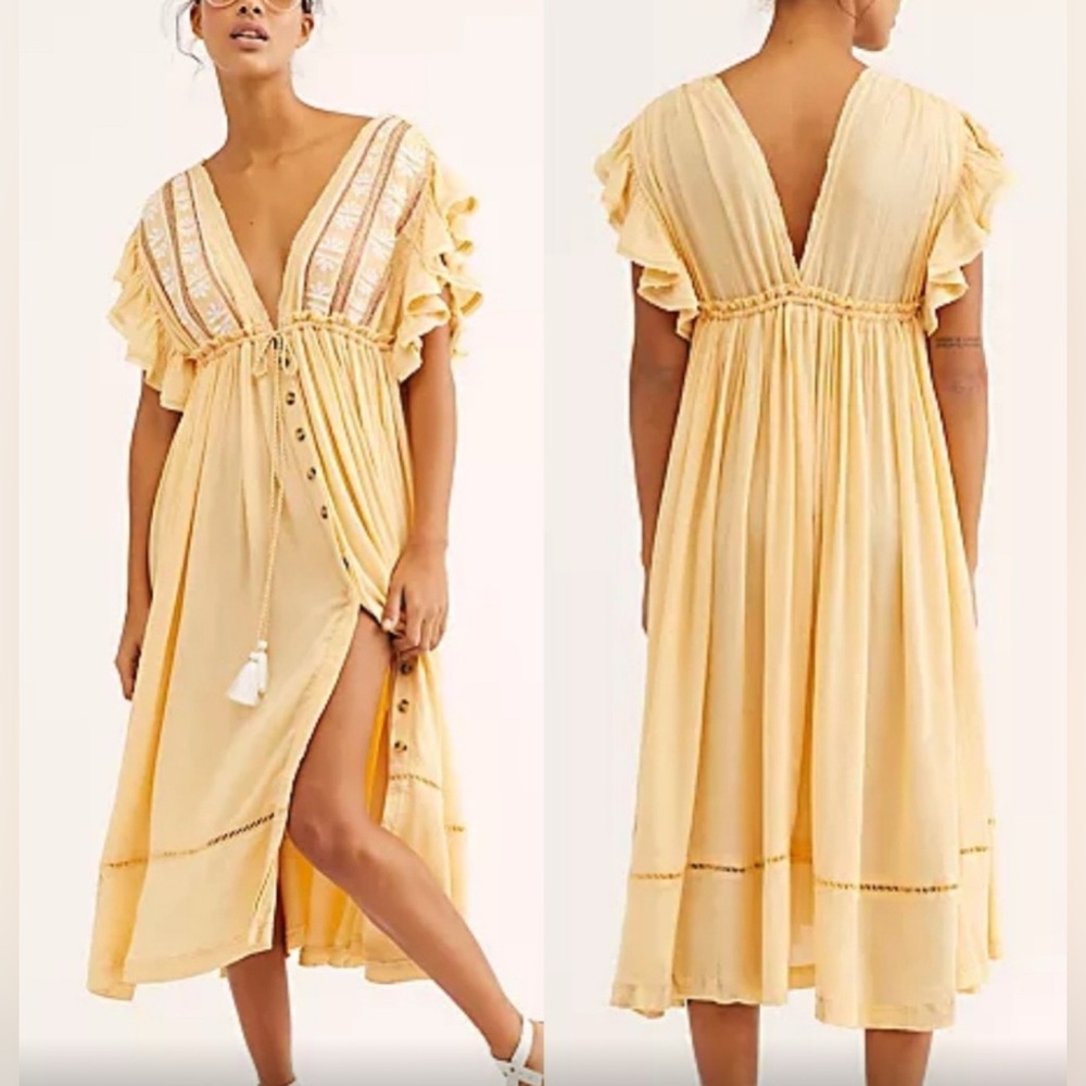 Free People Bali Will Wait For You Midi Dress
